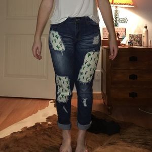 Cactus patch jeans
